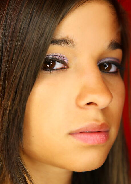 Foxy teen Nika shows big knockers and sexy butt 