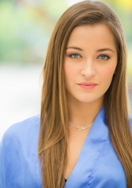 Enchanting american babe Dani Daniels in hot underwear bares big knockers and sexy butt outdoor